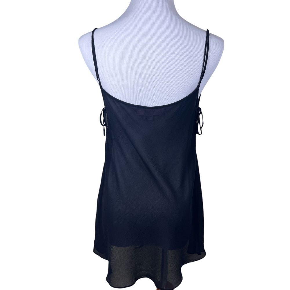 Vintage Victoria’s Secret Babydoll 100% Silk Sheer Nightie Slip Large Black - Picture 6 of 11
